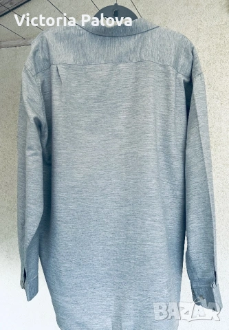 Белгийска мъжка риза Alfa Shirts, Glacier Gray, немачкаема материя - XL/XXL, снимка 6 - Ризи - 54528008