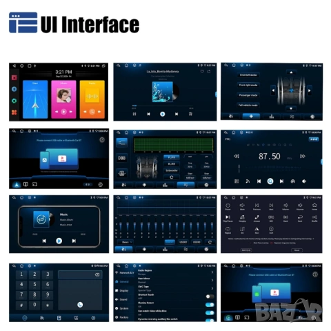 6/128GB 10.1” 1-DIN мултимедия с Android 14, 8-core CPU, 4G/LTE, RDS, CarPlay и AndroidAuto , снимка 7 - Аксесоари и консумативи - 54767843