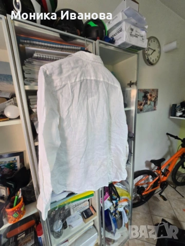 LACOSTE Linen XL, снимка 8 - Ризи - 54787446