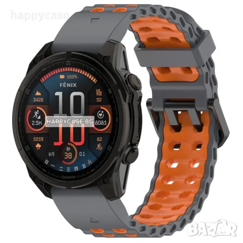 MARINE QUICKFIT Силиконова каишка за Garmin Fenix / Instinct / Enduro / Tactix / Quatix, снимка 9 - Каишки за часовници - 55649994