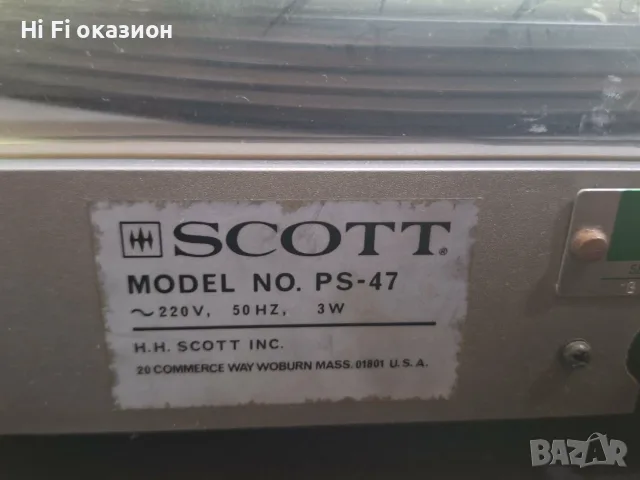 Грамофон Scott PS-47, снимка 6 - Грамофони - 55376829