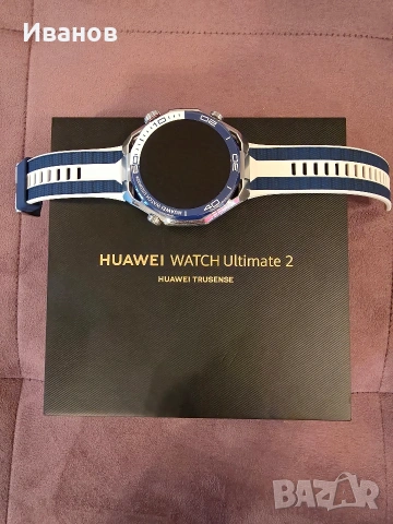 КАТО НОВ!!! Смартчасовник Huawei Watch Ultimate 2 Blue, снимка 7 - Смарт гривни - 54510458