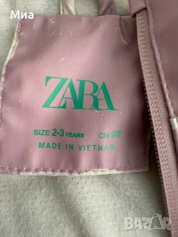 Леко непромокаемо яке за момиченце Zara за 2-3 годинки, снимка 3 - Детски якета и елеци - 54322907