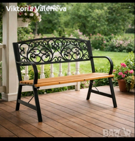 Елегантна градинска пейка GARDEN LINE – здрава болтова конструкция.