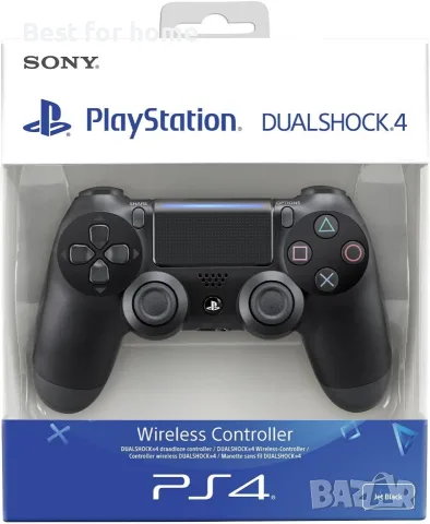 Контролер за Sony PlayStation DualShock 4 - черен (обновен), снимка 2 - Аксесоари - 55577016