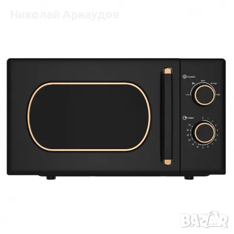 Микровълнова фурна  Voltz OV51443E, 700W, 20 л, 5 степени, Таймер, Размразяване, Черен, снимка 5 - Микровълнови - 55309315