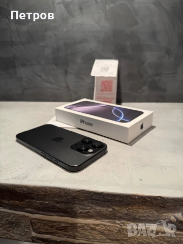 Iphone 16 Pro Black Titanium + гаранция, снимка 2 - Apple iPhone - 54381876