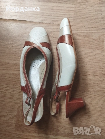 Стилни пролетни/есенни дамски обувки на къс стабилен ток, снимка 3 - Дамски обувки на ток - 54215609