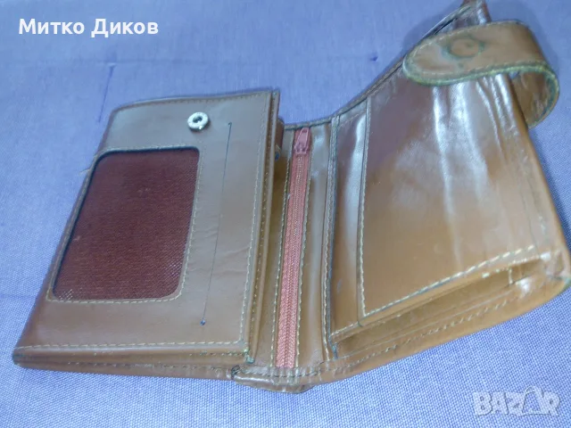Портфейл Пеперуда 130х95мм естествена кожа, снимка 3 - Портфейли, портмонета - 55573379