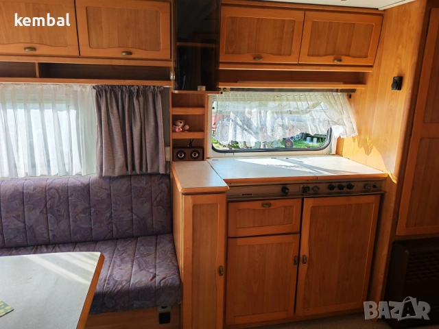 Hymer голяма 4 местна каравана - подходяща за Стационарна, снимка 3 - Каравани и кемпери - 54673857