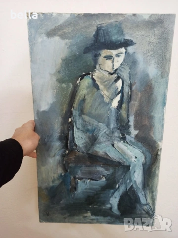 Картина на худ.Евстати Маринов ,подписана размери 51/31 см 