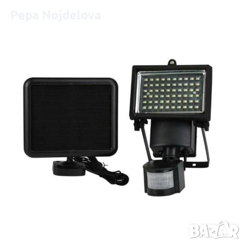 LED прожектор с датчик и соларен панел, снимка 3 - Лед осветление - 54617071