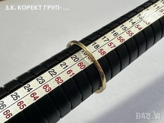 Златен дамски пръстен 14к, 1,63гр, снимка 4 - Пръстени - 54735786
