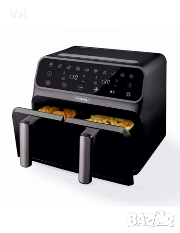 Фритюрник AirFryer Rosberg Premium, 1700W, снимка 7 - Фритюрници - 54682302