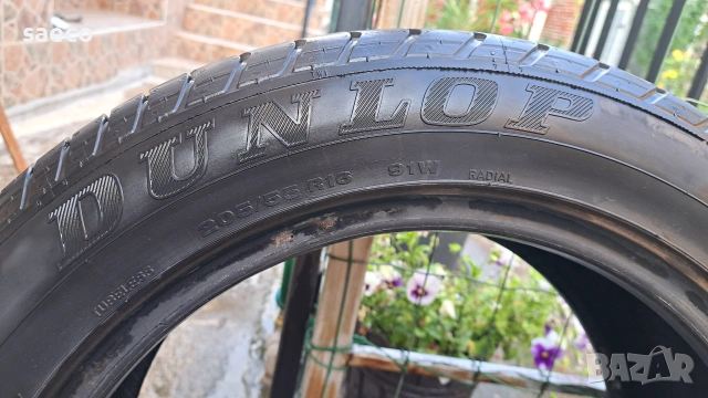 Продавам две летни единични гуми Goodyear и Dunlop с размер 205 55 16, снимка 3 - Гуми и джанти - 55053175
