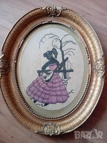 Старинен гоблен, снимка 2 - Антикварни и старинни предмети - 54191136