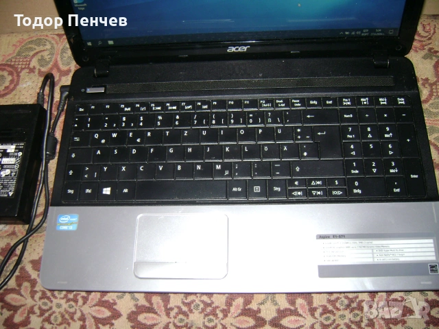 Acer Aspire E1-571 - Core i3, 6 GB RAM, 500 GB HDD, зарядно, батерия, снимка 6 - Лаптопи за дома - 55066635