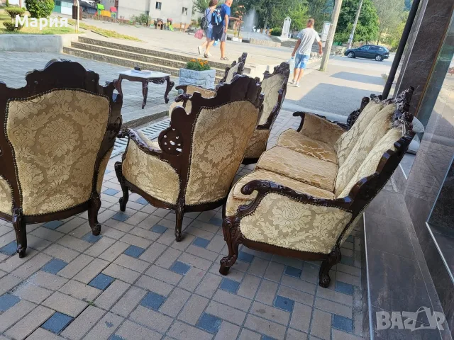 Италианска барокова холна гарнитура , снимка 3 - Дивани и мека мебел - 55677230