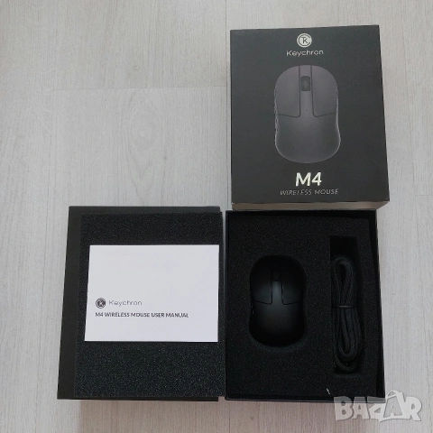 Ултралека Геймърска Мишка Keychron M4 Wireless • 1000Hz • 35g • PixArt 3395 • Fingertip Grip, снимка 4 - Клавиатури и мишки - 54895389