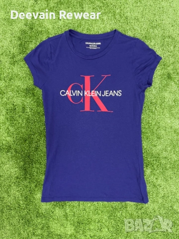 Calvin Klein | Casual | Дамска тениска | Размер: XS | Синя | Употребявана