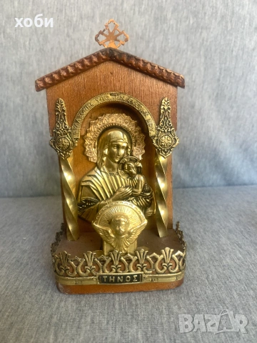 дървен домашен иконостас икона 