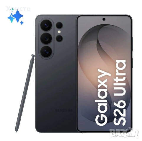 НОВ!!! Samsung Galaxy S26 Ultra, Dual SIM, 12GB RAM, 512GB, 5G, Black + подарък оригинален адаптер , снимка 3 - Samsung - 54639615