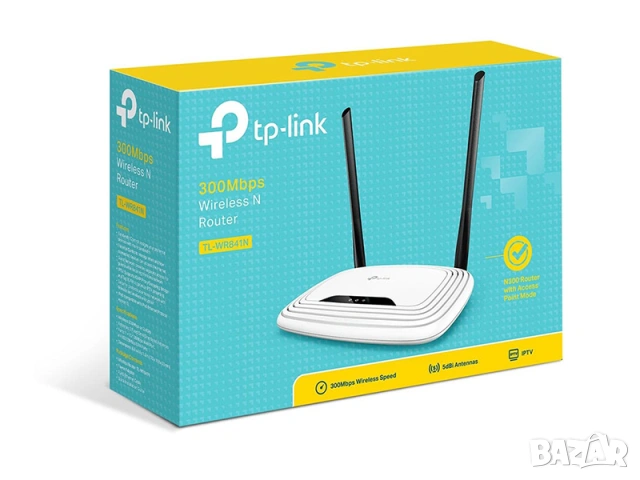 Рутер TP-Link TL-WR841N, 300Mbps, 2.4GHz, Wi-Fi 4 (802.11n) | ПРОМОЦИЯ | ПРОМОЦИЯ, снимка 4 - Рутери - 54391859