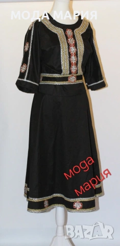 СТИЛИЗИРАНА  НОСИЯ, ФОЛКЛОРНА РОКЛЯ, ГОЛЯМ РАЗМЕР, С КОЛАНЧЕ