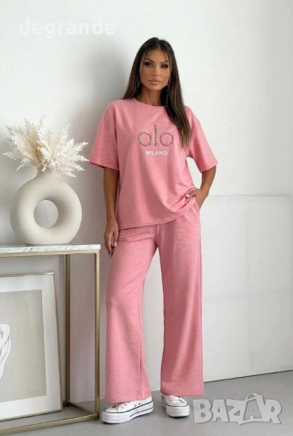 🎀Дамски Комплект Alo🎀Лого Бродерия 🎀Видео на Модела🎀, снимка 3 - Комплекти - 54934786