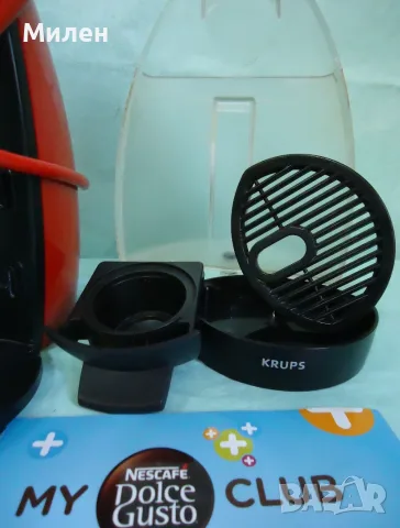 Кафемашина с гаранция 1 година NESCAFÉ® за капсули Dolce Gusto Krups Piccolo.Red, снимка 3 - Кафемашини - 55423643