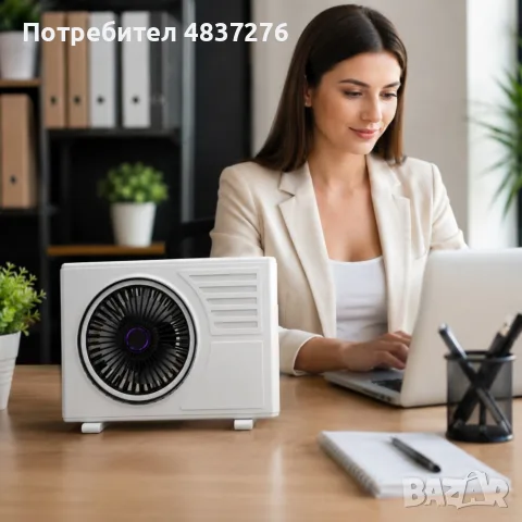 Настолен Акумулаторен вентилатор с 5 скорости, снимка 2 - Вентилатори - 55509766