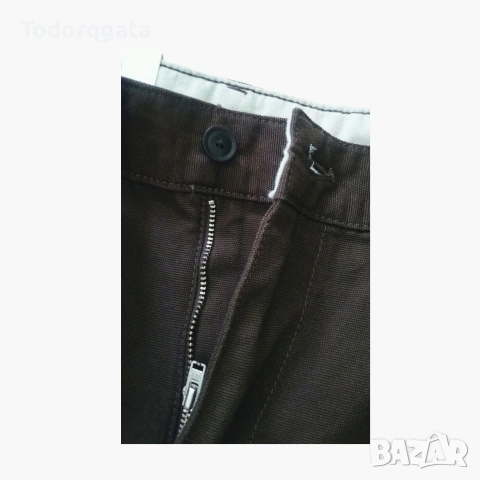 ZARA Мъжки Къси Панталони Чисто Нови Етикети Chinos W34-35 (EUR 44,USA 34) Плътен Памук Цвят Шоколад, снимка 5 - Къси панталони - 55282250