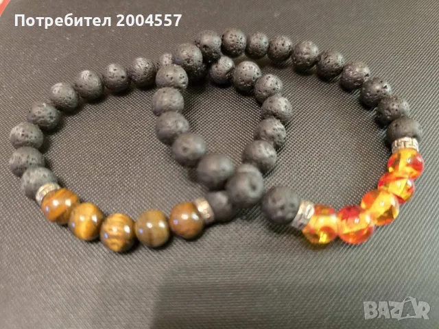 Нежни гривни от естествен Розов кварц + ПОДАРЪК, снимка 4 - Гривни - 55375692