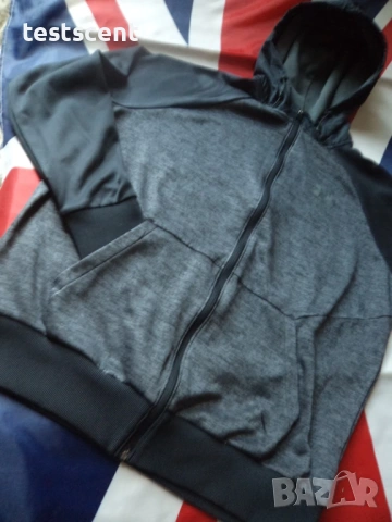 Мъжки суичър Under Armour ColdGear серия худи с цип черно сиво L Large, снимка 4 - Суичъри - 54511914