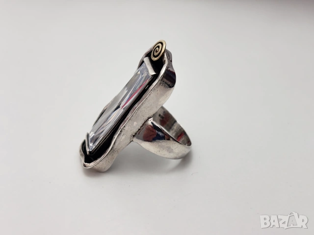 Дамски Сребърен Пръстен (проба 925)- 12,83 грама, Hadar Designers-Израел, снимка 5 - Пръстени - 55170060