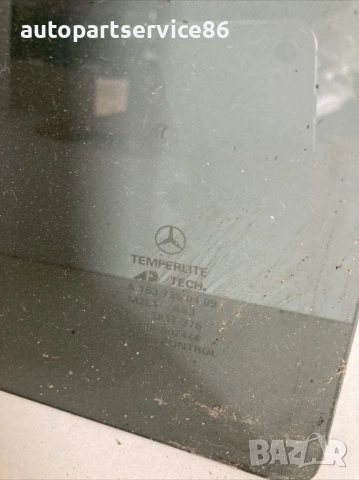 Четвъртно стъкло за задна дясна врата V8 за Mercedes ML W163 400 CDI (2004), снимка 2 - Части - 54107209