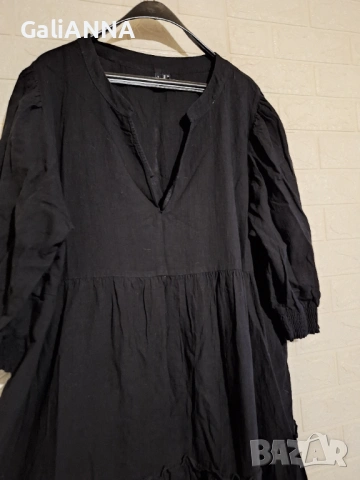 СТРАХОТНА РОКЛЯ В ЧЕРНО 3XL-5XL, снимка 2 - Рокли - 54496850