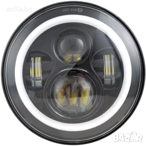 Кръгъл LED фар 7 инча 60W 7000LM IP68 – Jeep Wrangler Suzuki Samurai Nissan Patrol Мотоциклети 10247, снимка 4 - Друга електроника - 54661814