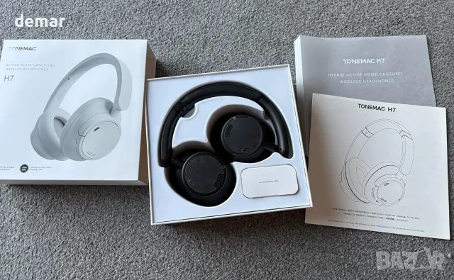 TONEMAC H7 Безжични Bluetooth слушалки с активно шумопотискане, ANC Hi-Fi аудио, 40 мм, снимка 8 - Bluetooth слушалки - 55569772