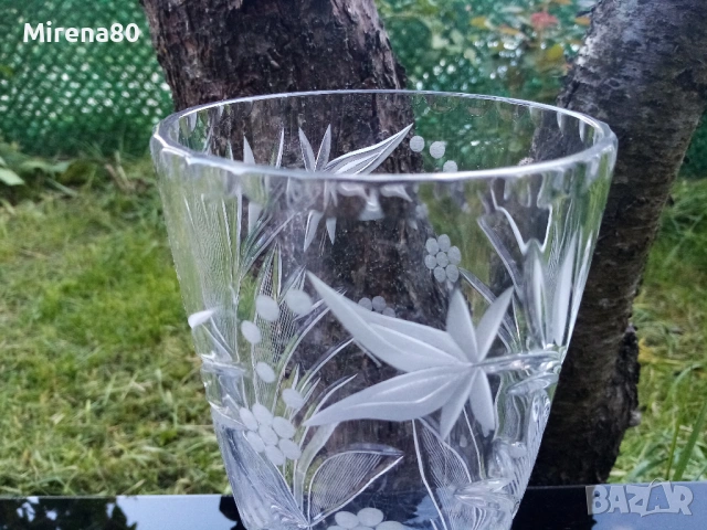 Българска кристална ваза, снимка 2 - Вази - 54402970