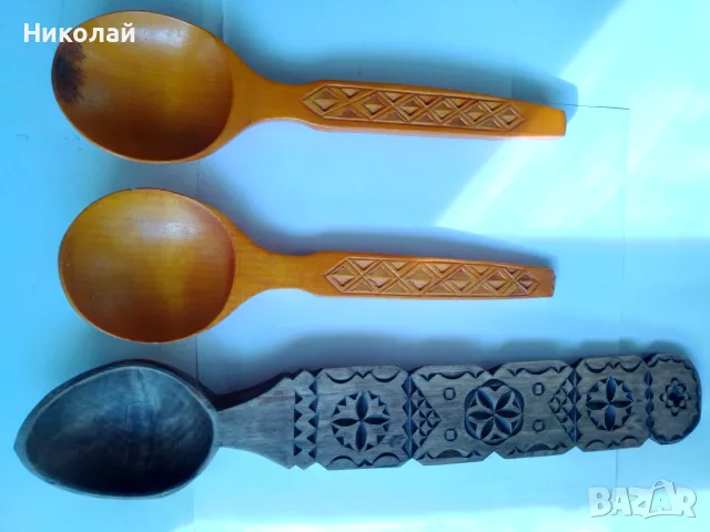 Комплект 3 дървени лъжици