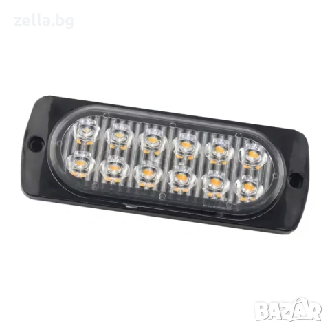 Жълти LED стробоскопи за автомобил 36W, 12V-24V-36V, IP67 – 18 режима, за решетка броня камион 10371, снимка 6 - Аксесоари и консумативи - 54685100