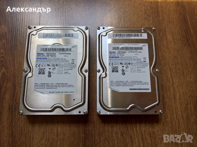 Хард дискове Samsung по 1500GB(1.5TB), 3.5-инчови, 100% здраве