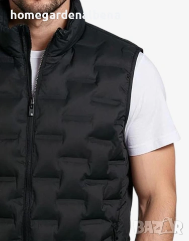 Мъжки елек JACK&JONES ватиран водоустойчив черен сив L XL XXL без ръкави, снимка 3 - Спортни дрехи, екипи - 54486901