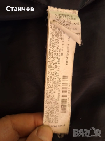 Дамско дълго зимно яке Zara с качулка, черно, размер S, снимка 2 - Якета - 54904510