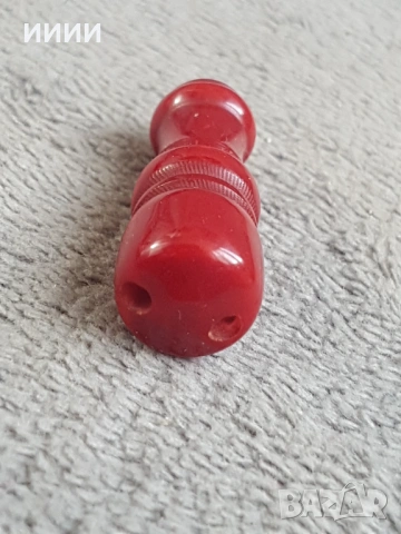 Имам поп червен кехлибар от броеница, снимка 4 - Антикварни и старинни предмети - 54296927