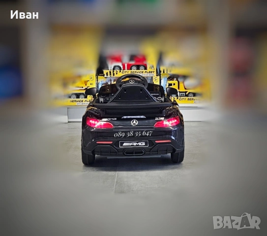ТОП ЦЕНА!НОВО!Акумулаторна кола Mercedes GTR с МЕКИ ГУМИ,12V батерия,кожена седалка,дистанционно упр, снимка 7 - Детски велосипеди, триколки и коли - 54411072