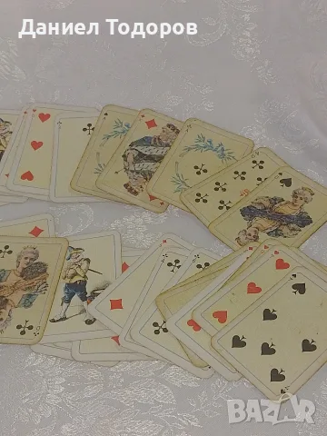 Стари Ретро Мини Карти за Игра, - 54 бр., снимка 5 - Карти за игра - 55479534