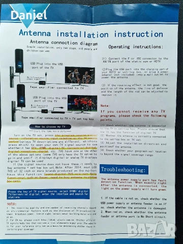 Външна TV Antenna/ТВ Антена цифрова за ефирна телевизия, снимка 4 - Приемници и антени - 54681694