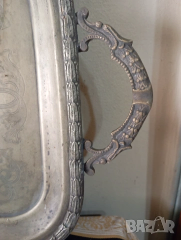 Посребрена викторианска табла,поднос, снимка 2 - Други ценни предмети - 54125459